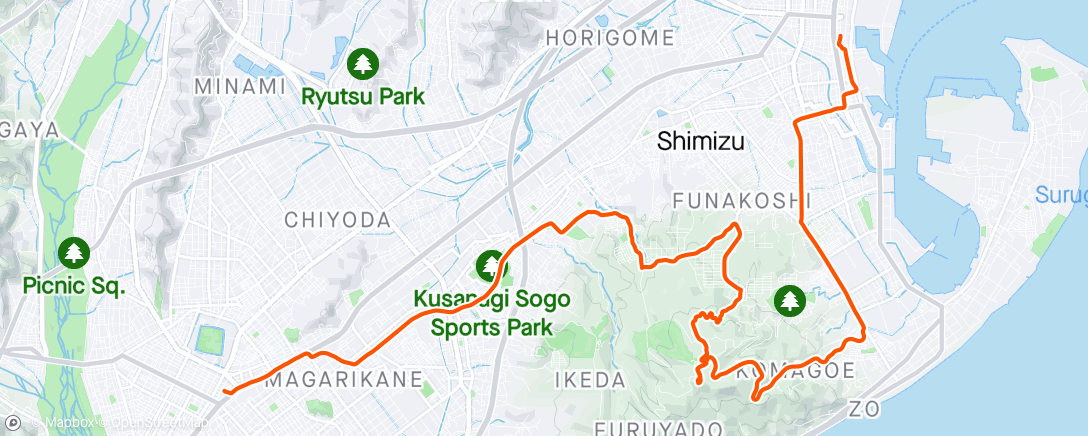 Map of the activity, Meets SHIZUOKA 中部 静岡・大井川ステージ day1