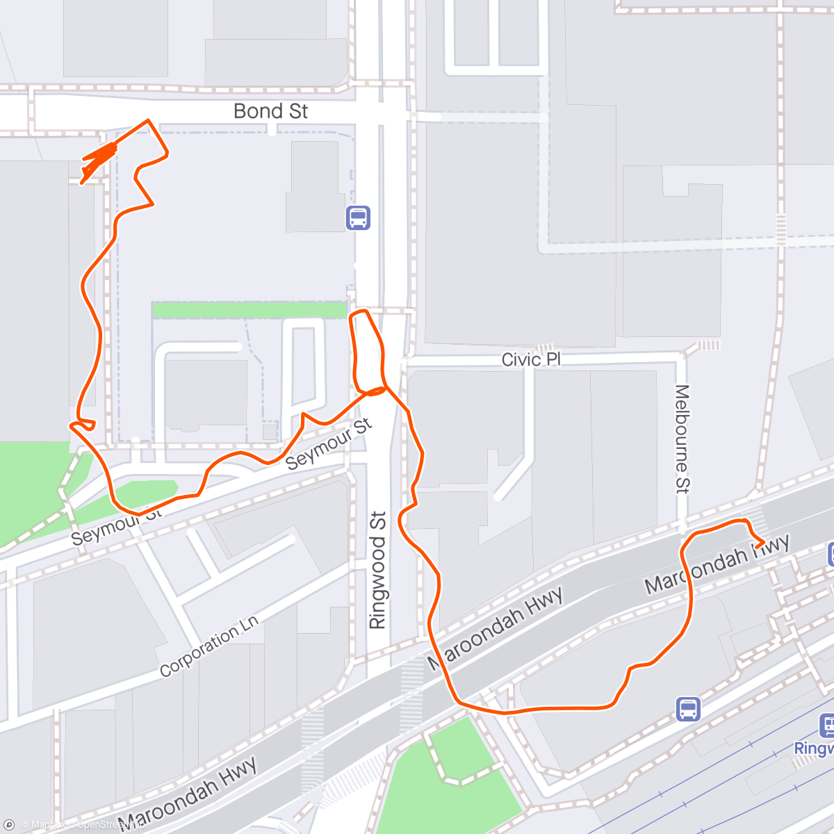 Mapa de la actividad, Lunch Walk