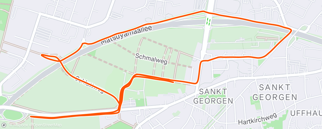 Map of the activity, Afternoon Run