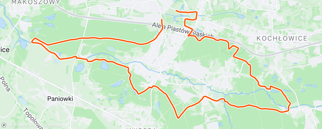 Map of the activity, Afternoon Mountain Bike Ride