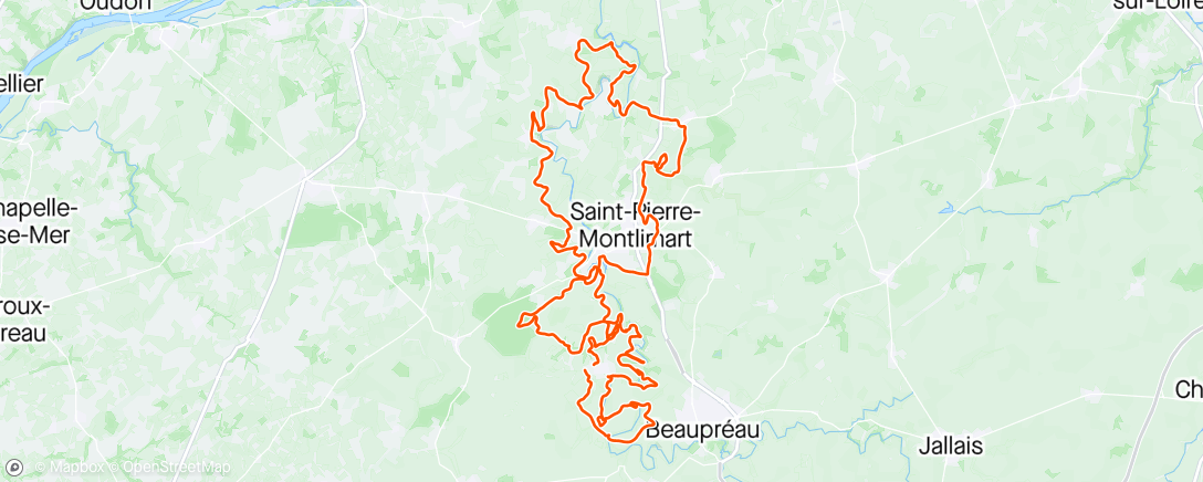 Map of the activity, Ultra Evre et Mauges