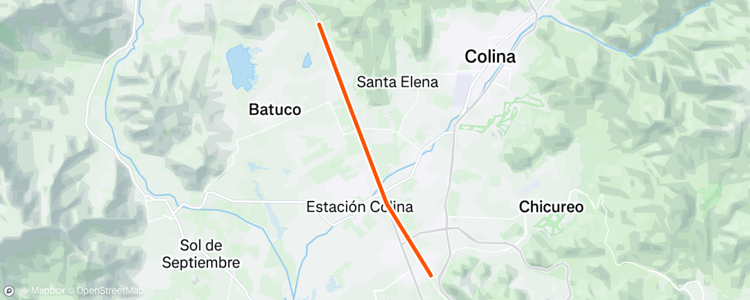 Map of the activity, Vuelta ciclística por la tarde