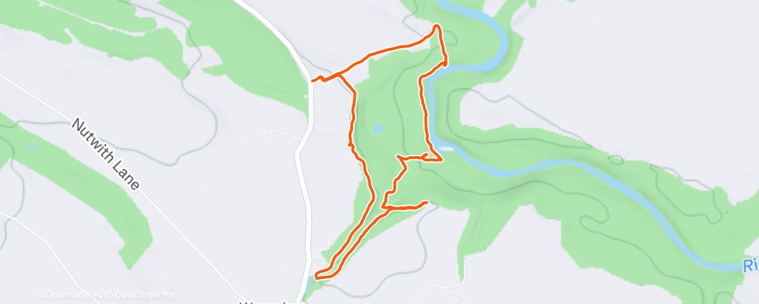 Map of the activity, Family hike