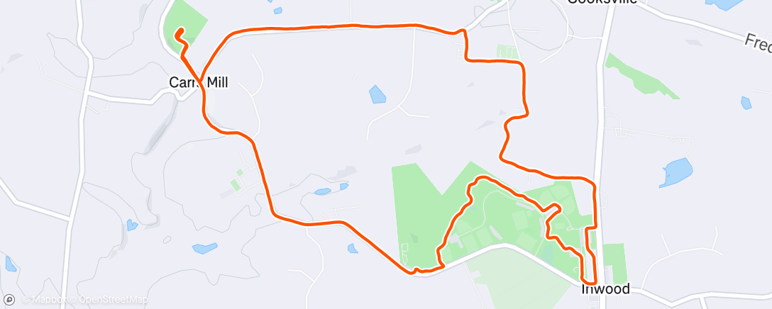 Map of the activity, Morning Run