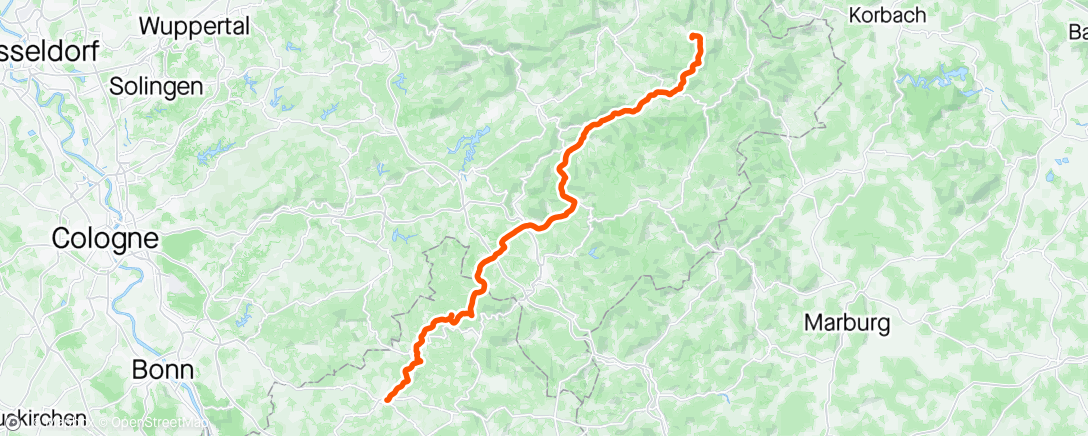 Map of the activity, Breve Giro Della Germania: E9