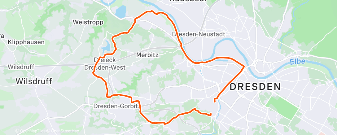 Map of the activity, Fahrt am Nachmittag