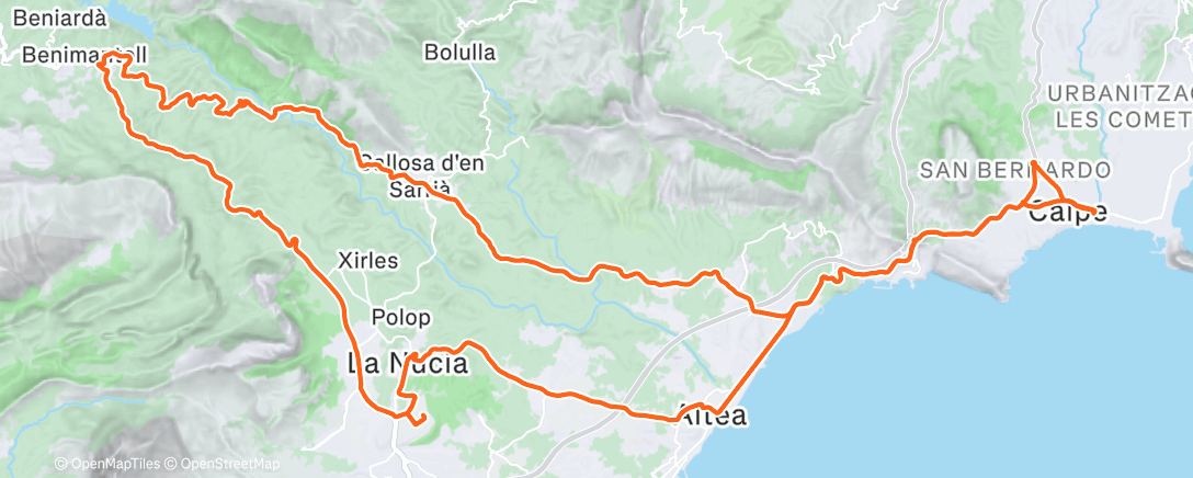 Map of the activity, Morning Ride