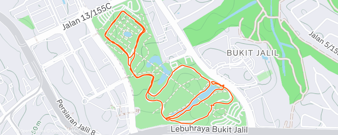 Map of the activity, Morning Run