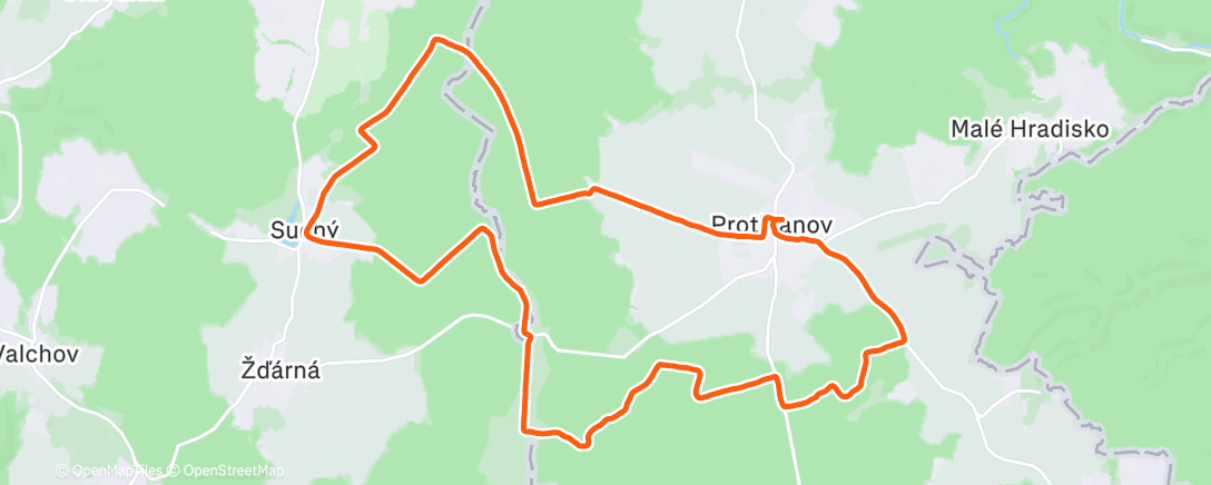 Карта физической активности (Lunch Trail Run)