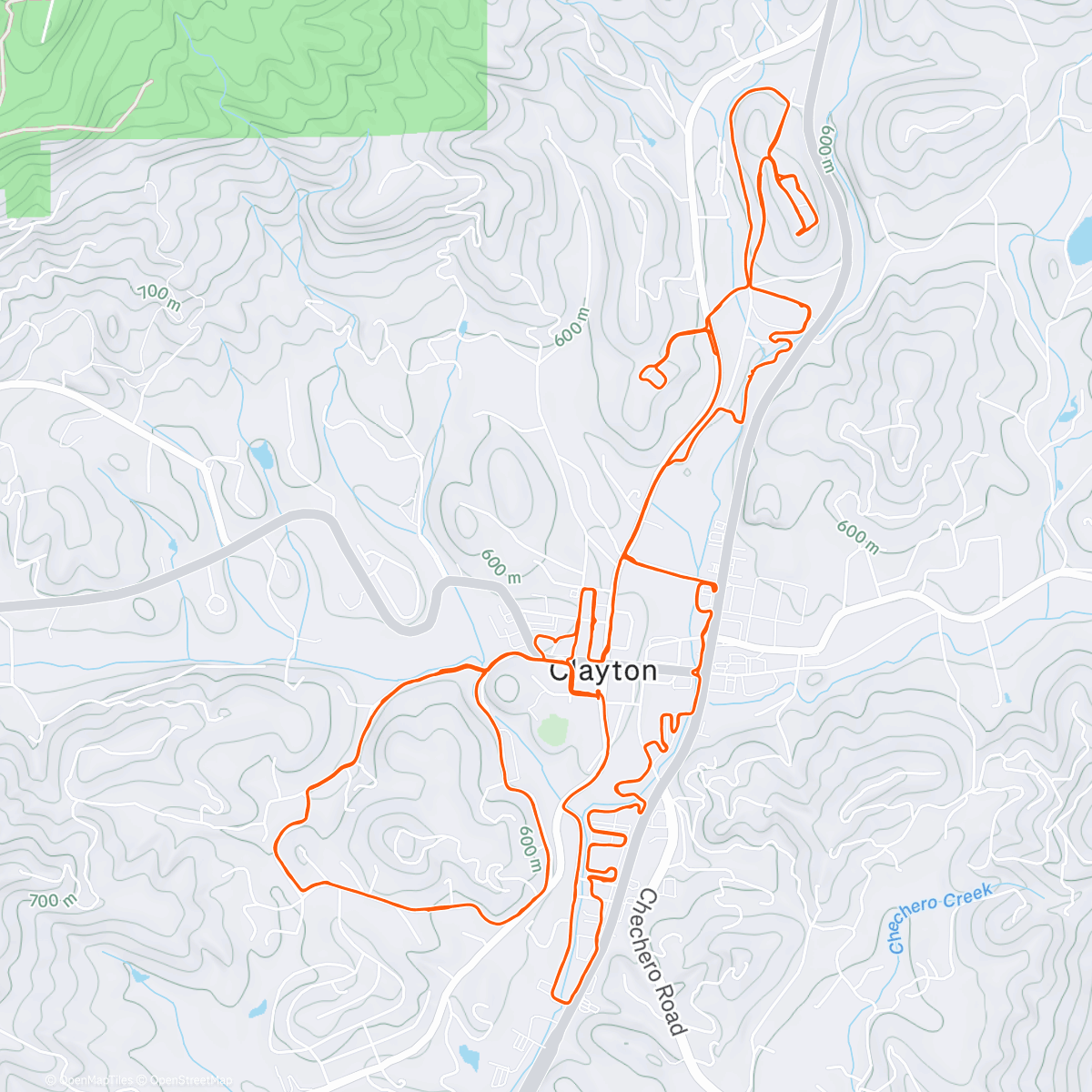 Map of the activity, Clayton, Georgia