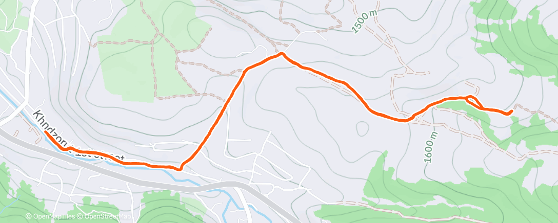 Map of the activity, Утренний хайкинг