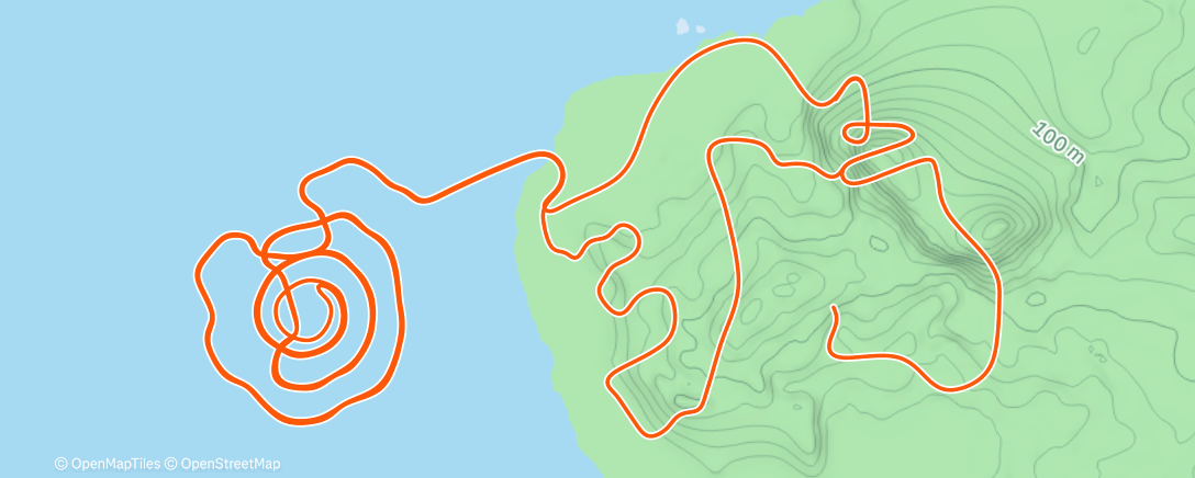 Mapa da atividade, Zwift - Downtown Eruption in Watopia