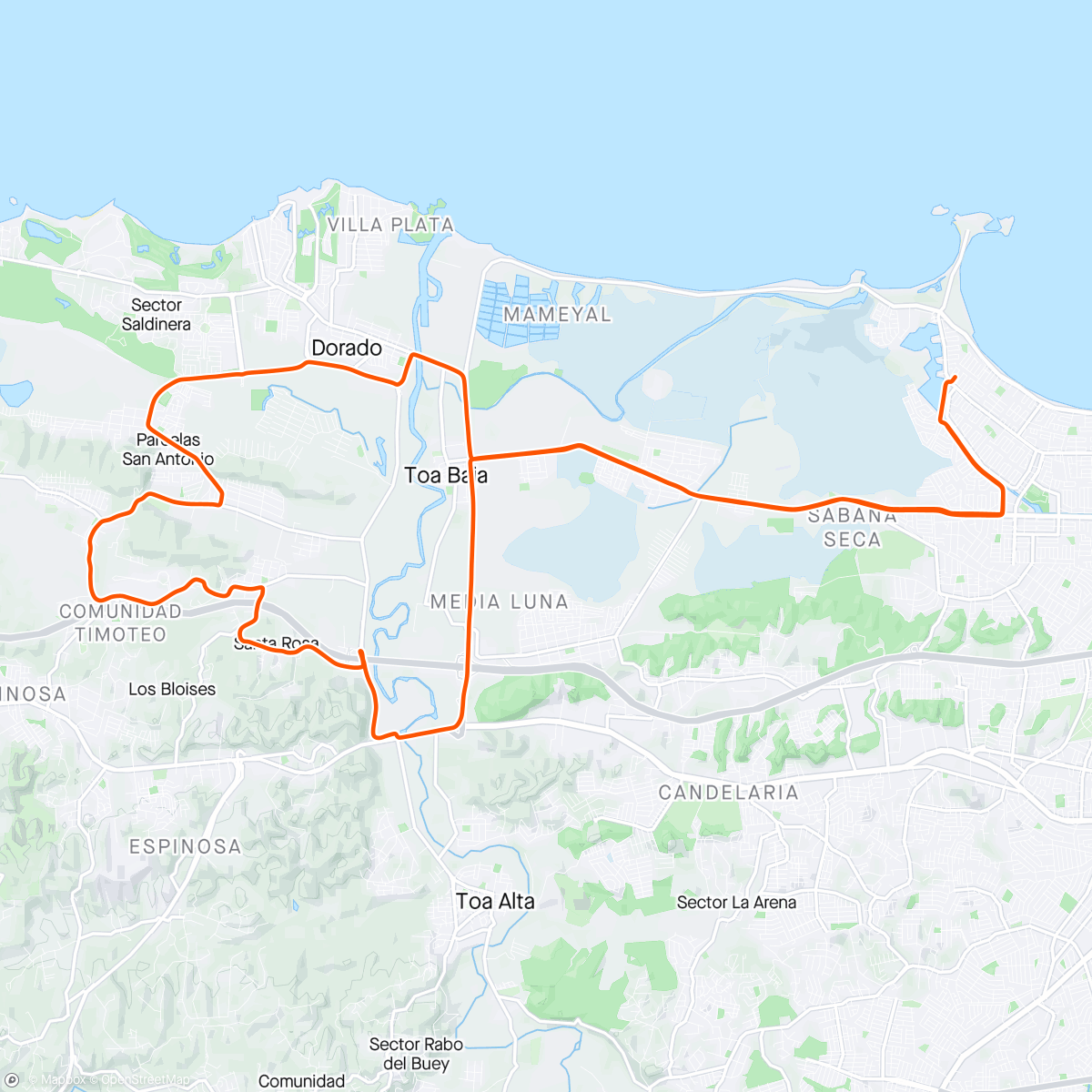 Mapa de la actividad, Vuelta ciclista por la mañana 🙏🚴🏻‍♂️