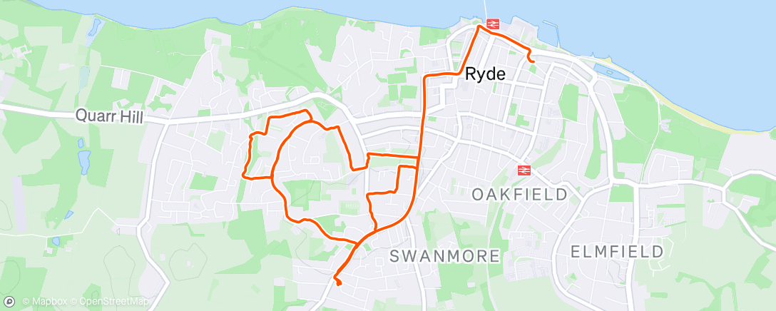 Map of the activity, Afternoon Walk