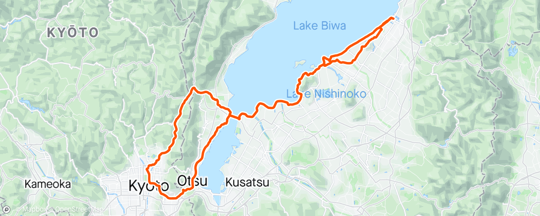 Map of the activity, Blustery Hikone Commute