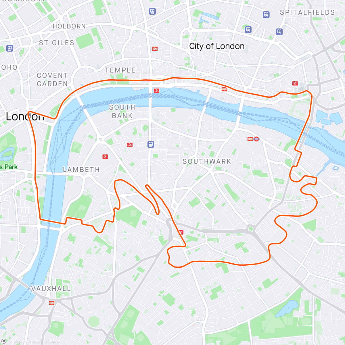 Map of the activity, Work in London