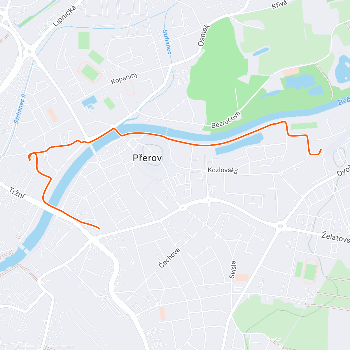 Map of the activity, Přerovské betonové stromy rozkvetly. Dálnice se dneska otvírá.