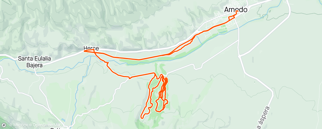 Map of the activity, Bicicleta de montaña matutina