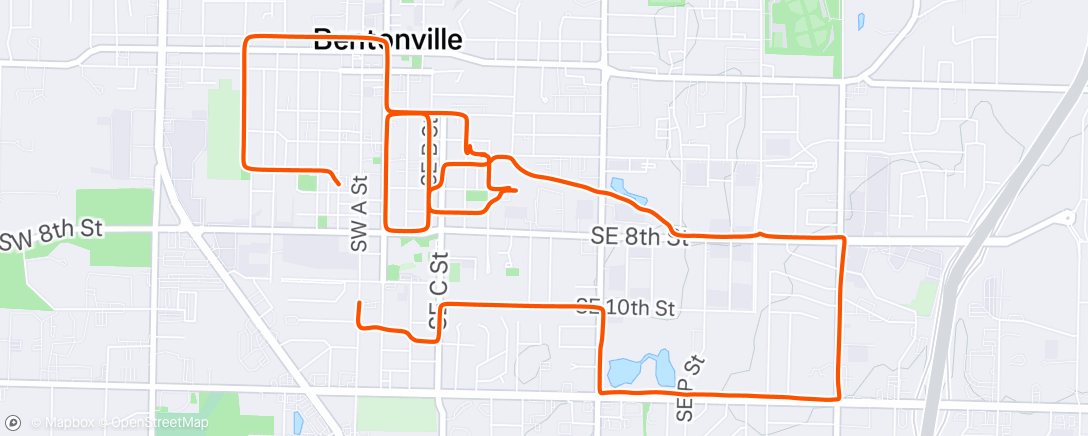 Map of the activity, Afternoon Ride