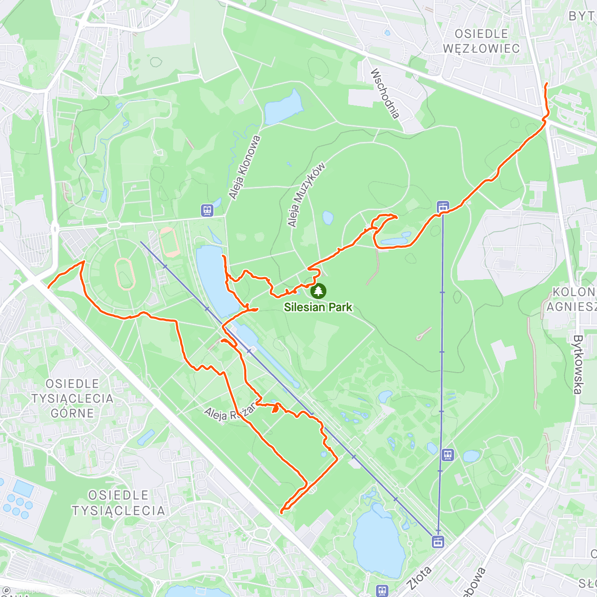 Map of the activity, Park Śląski