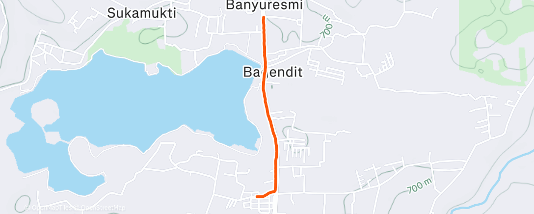 Map of the activity, Morning Walk