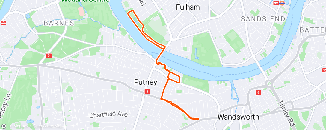 Map of the activity, Fulham Round 3/3 🌳☀️