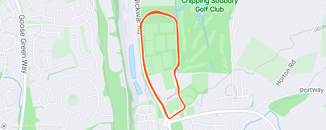 Map of the activity, Chipping Sodbury parkrun 16:35 🌪️😊👋
