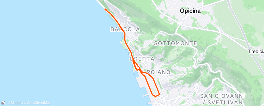 Map of the activity, Morning Run