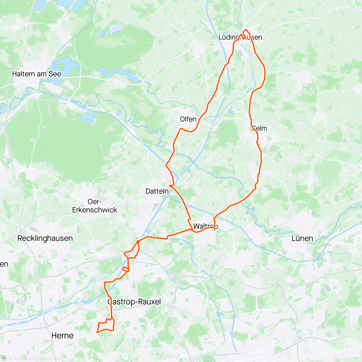 Map of the activity, Zügig nach LH