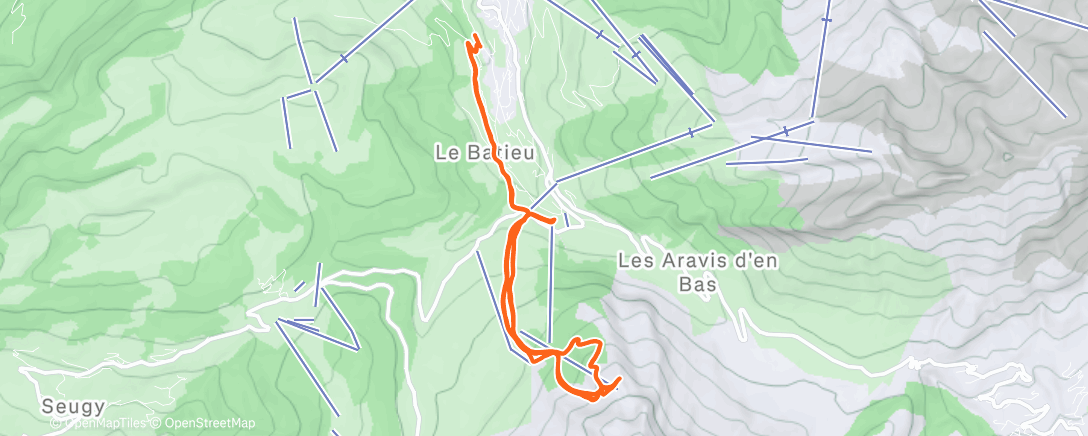 Map of the activity, Ski de randonnée le matin