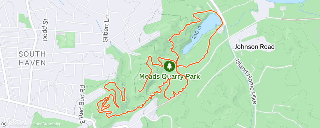 Map of the activity, Lunch Hike