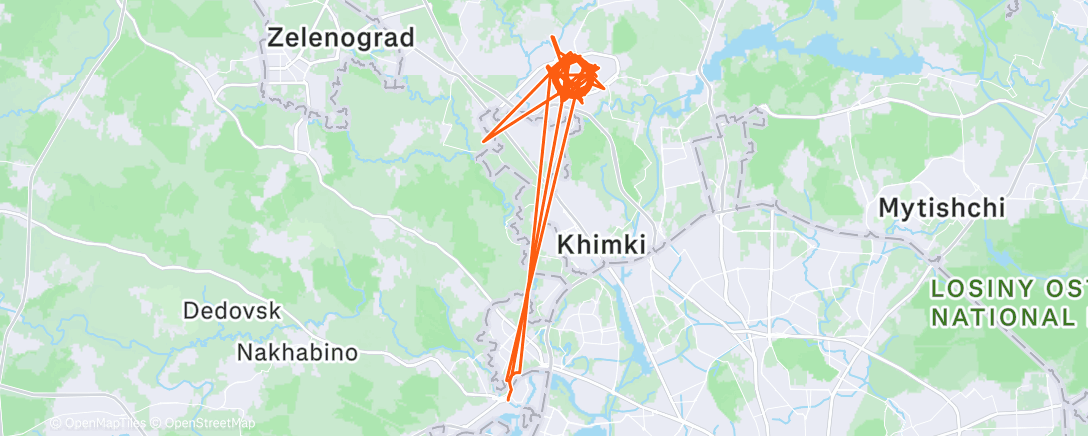 Map of the activity, Утренний забег