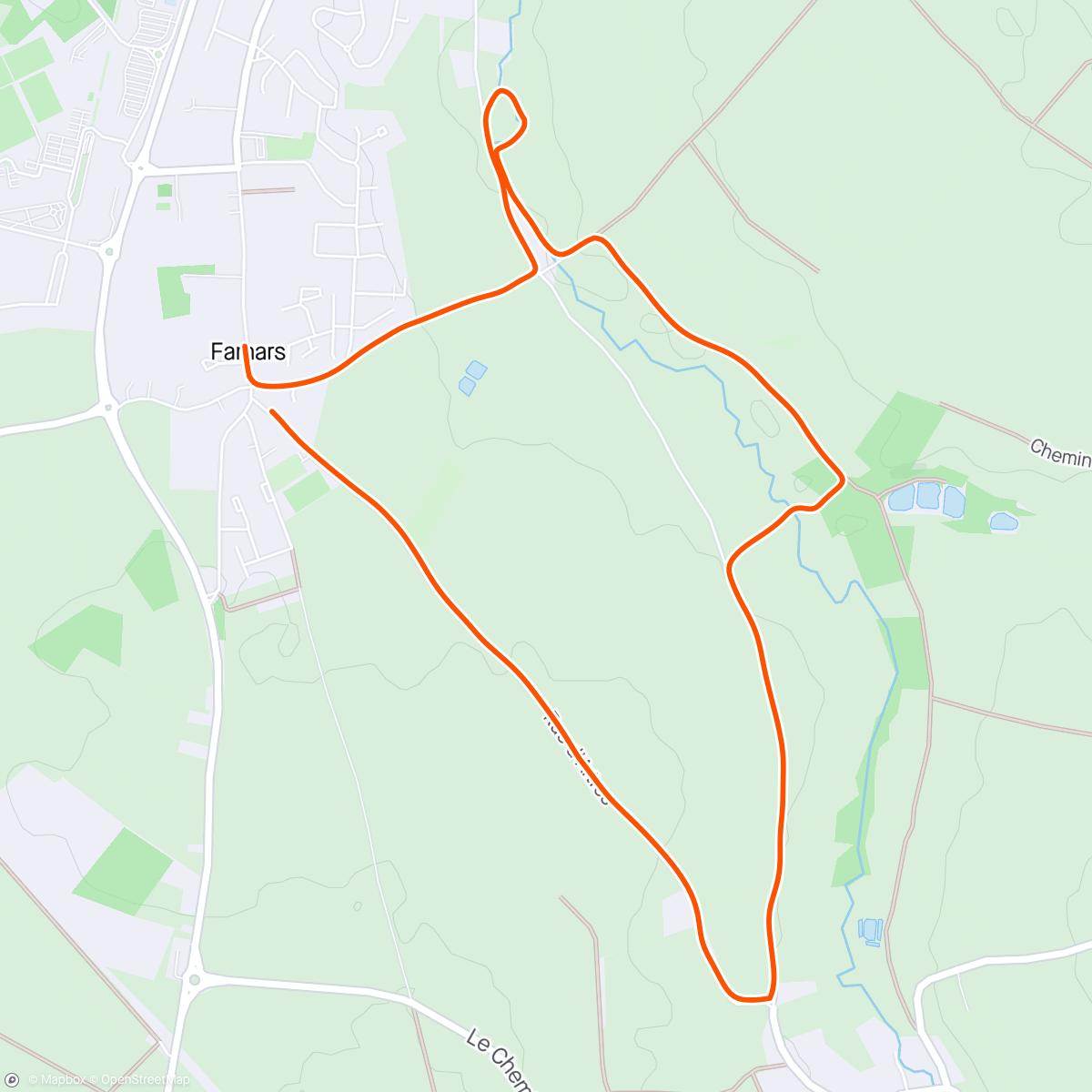 Mapa da atividade, Trail des sarrasins 7km