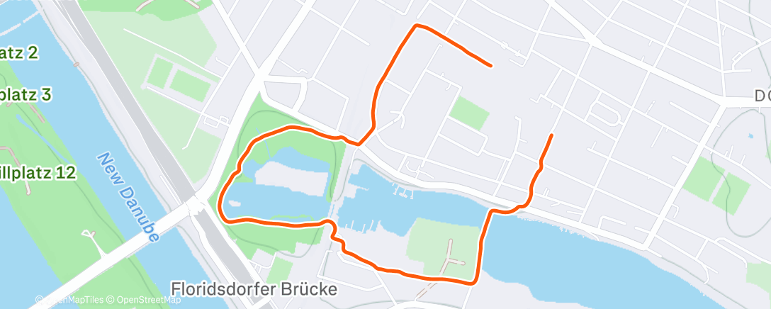 Map of the activity, Lauf am Nachmittag