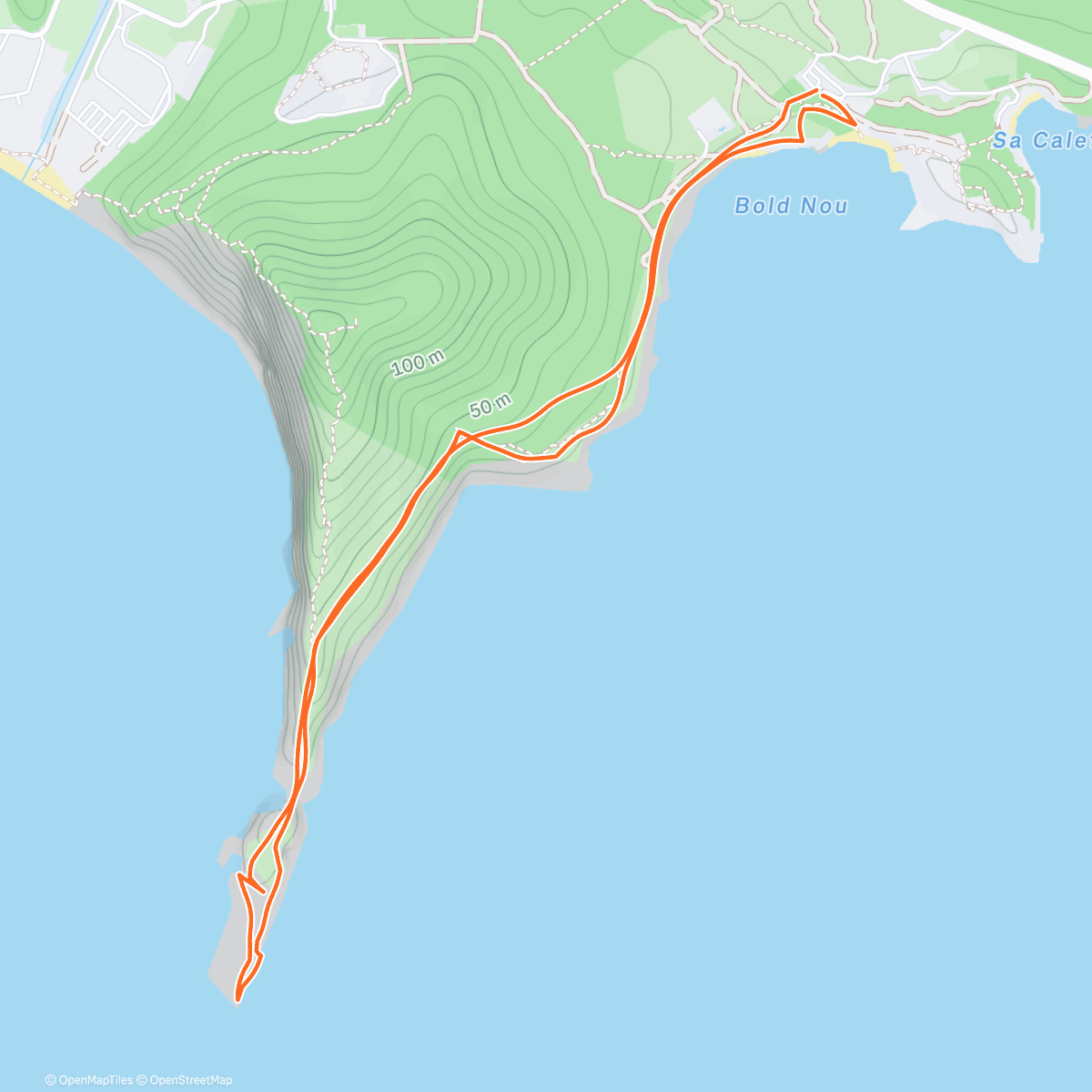 Map of the activity, Punta des Jondal