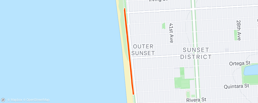 Map of the activity, Morning Run