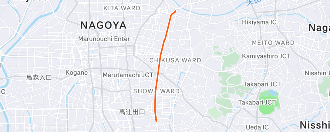 Map of the activity, 朝のランニング