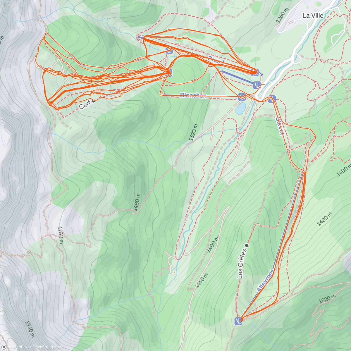 Map of the activity, Ski alpin à Gresse