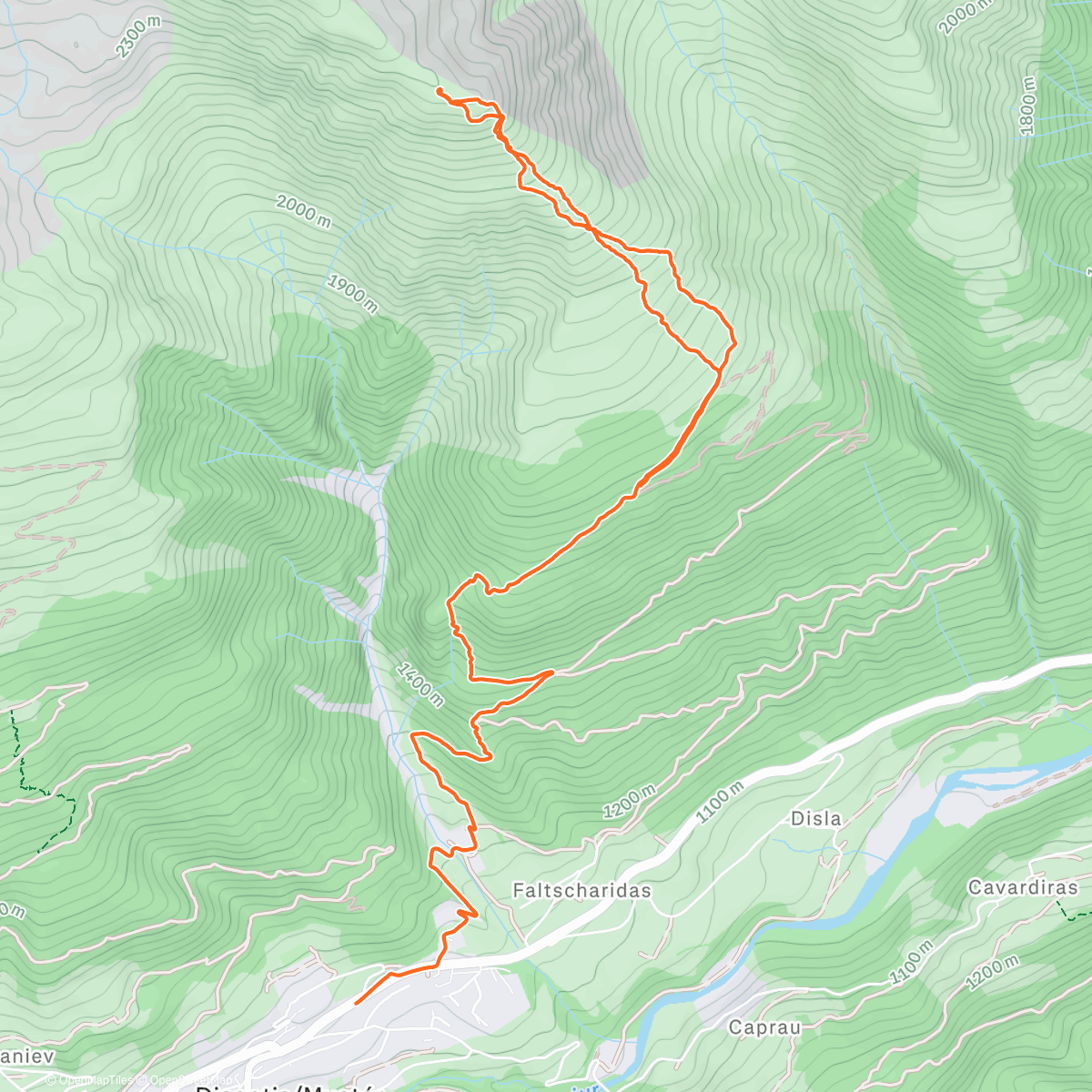 Карта физической активности (Afternoon Trail Run)