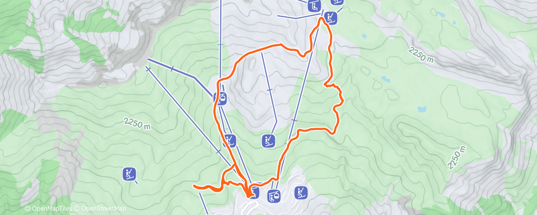 Карта физической активности (Orcières)