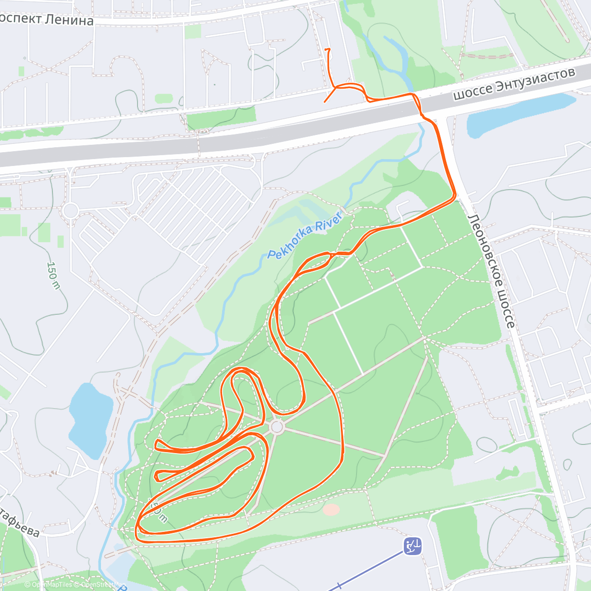 Map of the activity, Вечерняя прогулка