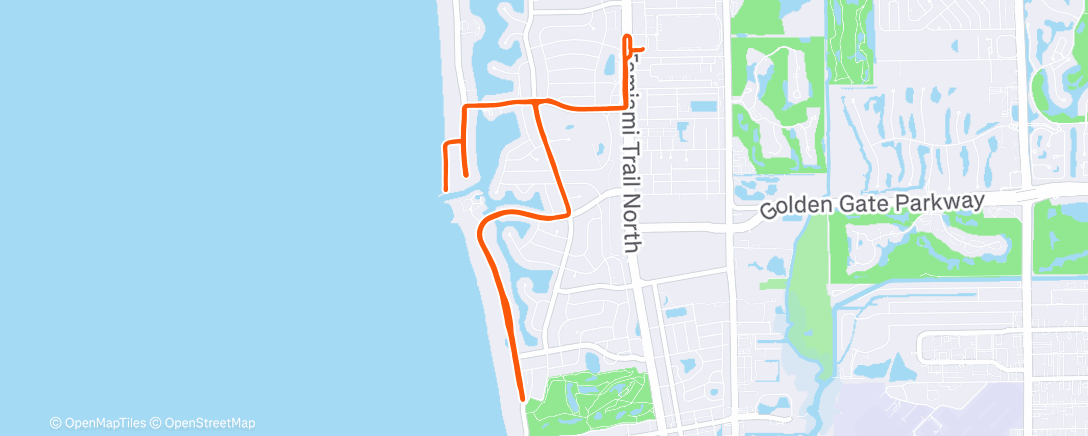 Map of the activity, Afternoon Run