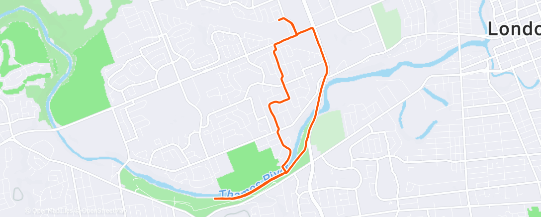 Map of the activity, Lunch Run