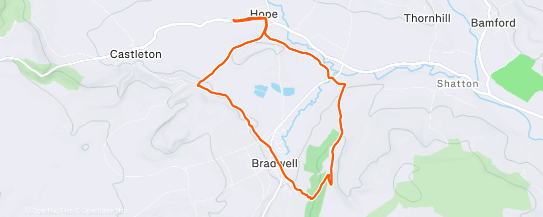 Map of the activity, Afternoon Trail Run