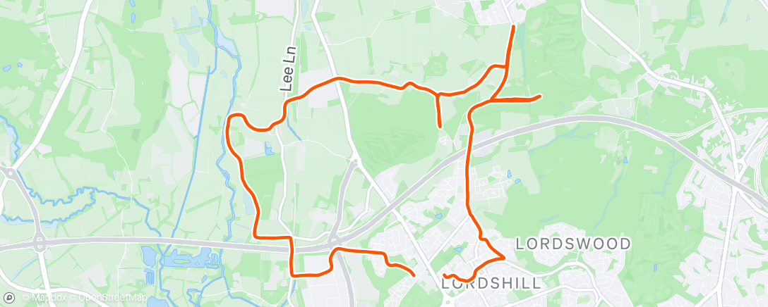 Map of the activity, Afternoon Run