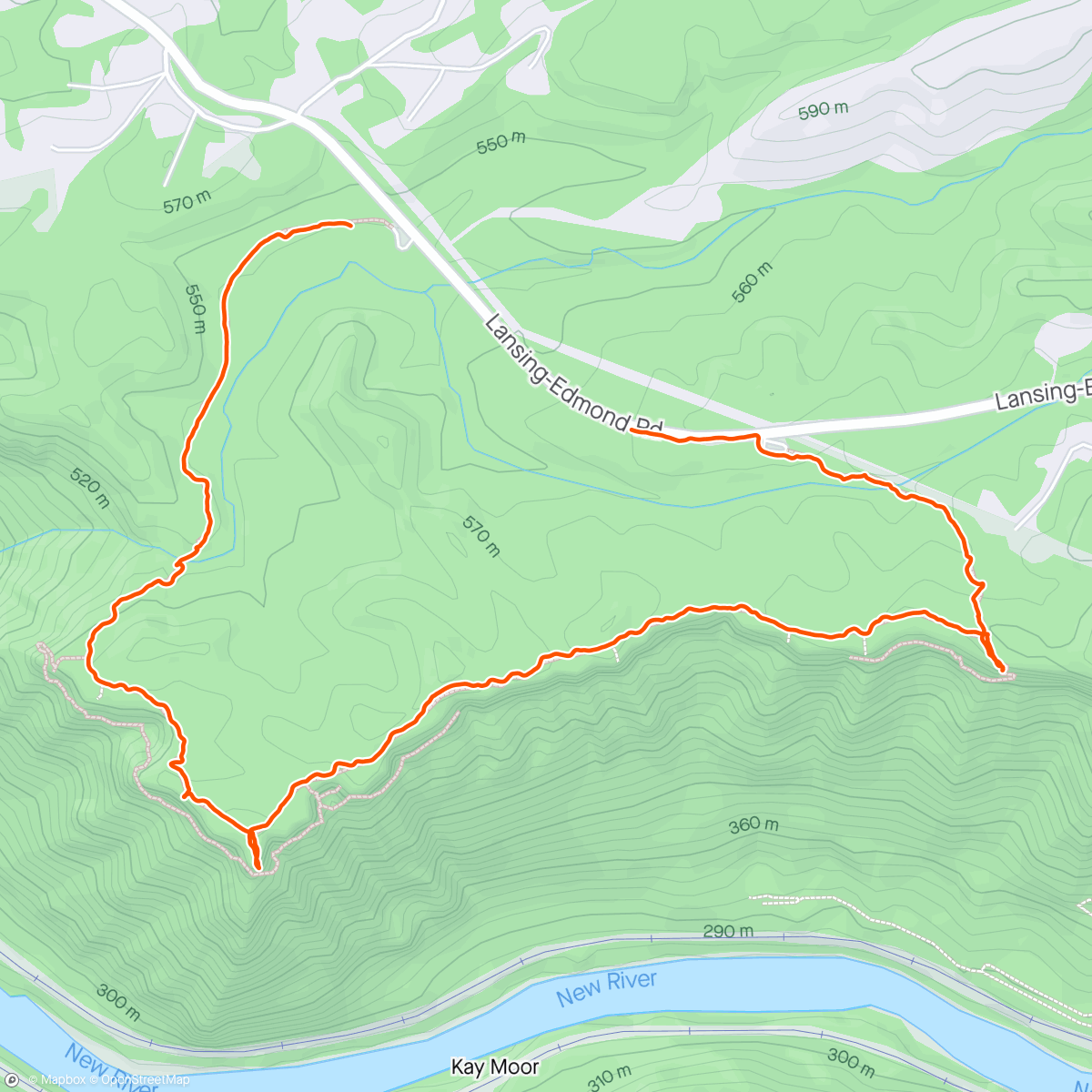 Map of the activity, Nrg quick hike with my ninja wife