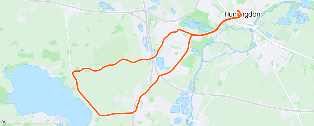 Map of the activity, Road Bike Ride