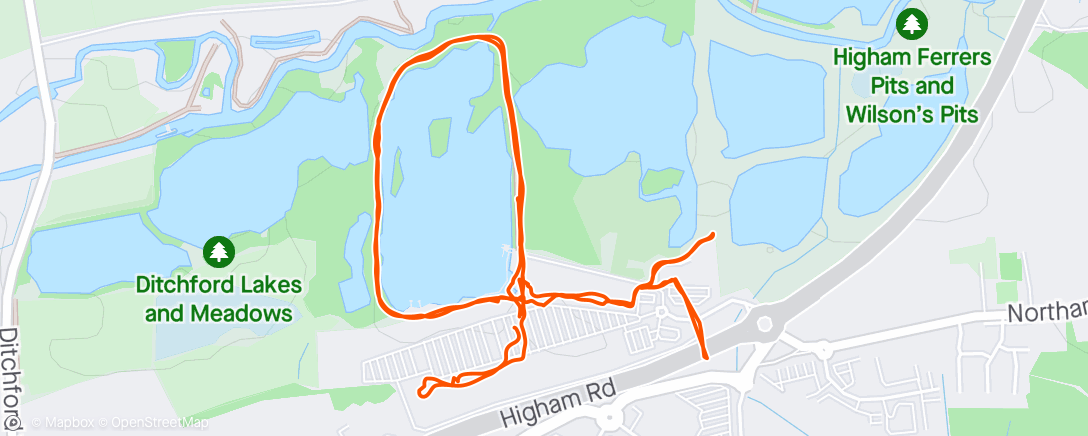 Map of the activity, Husky walking