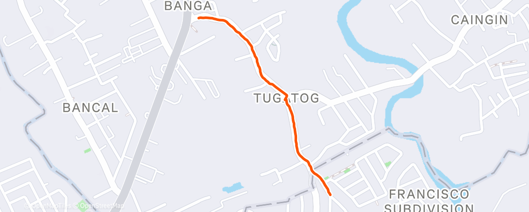 Map of the activity, Evening Walk