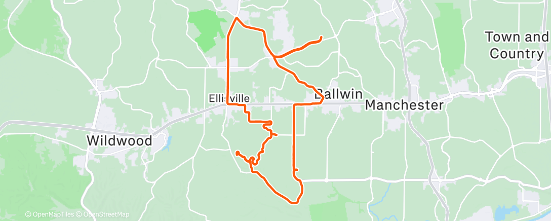 Map of the activity, Morning Run